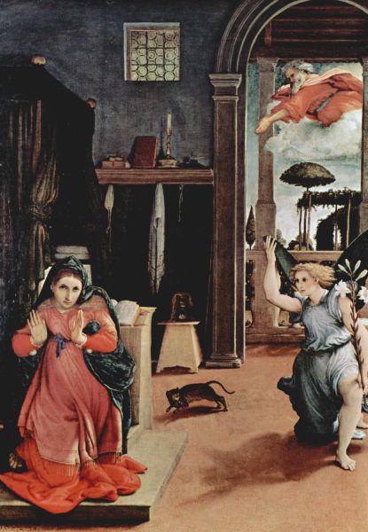 'Verkündigung' von Lorenzo Lotto, ca. 1527